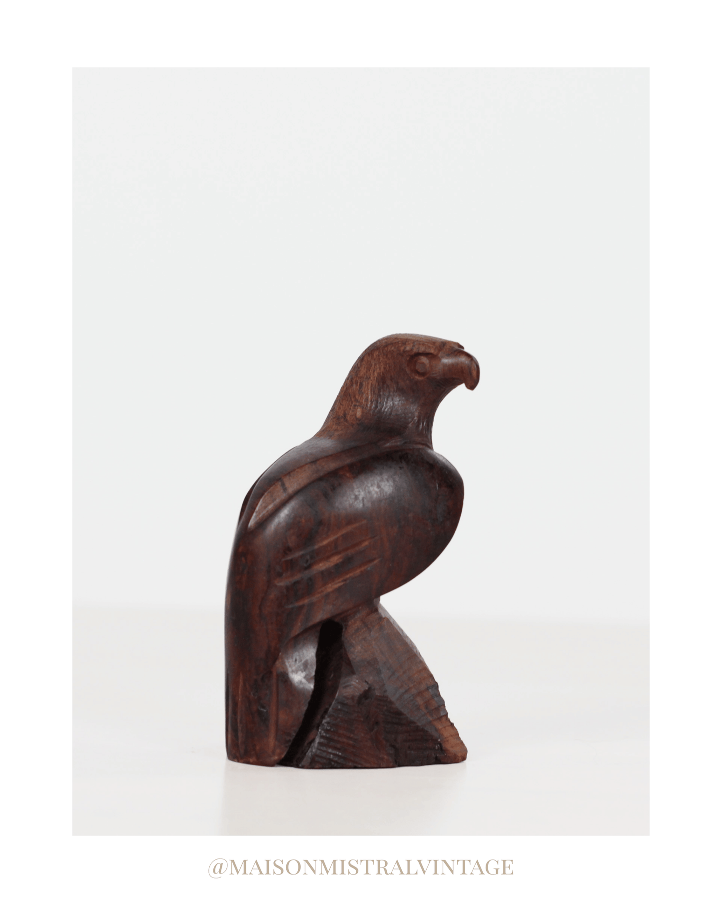 Vintage MCM Ironwood Eagle Sculpture