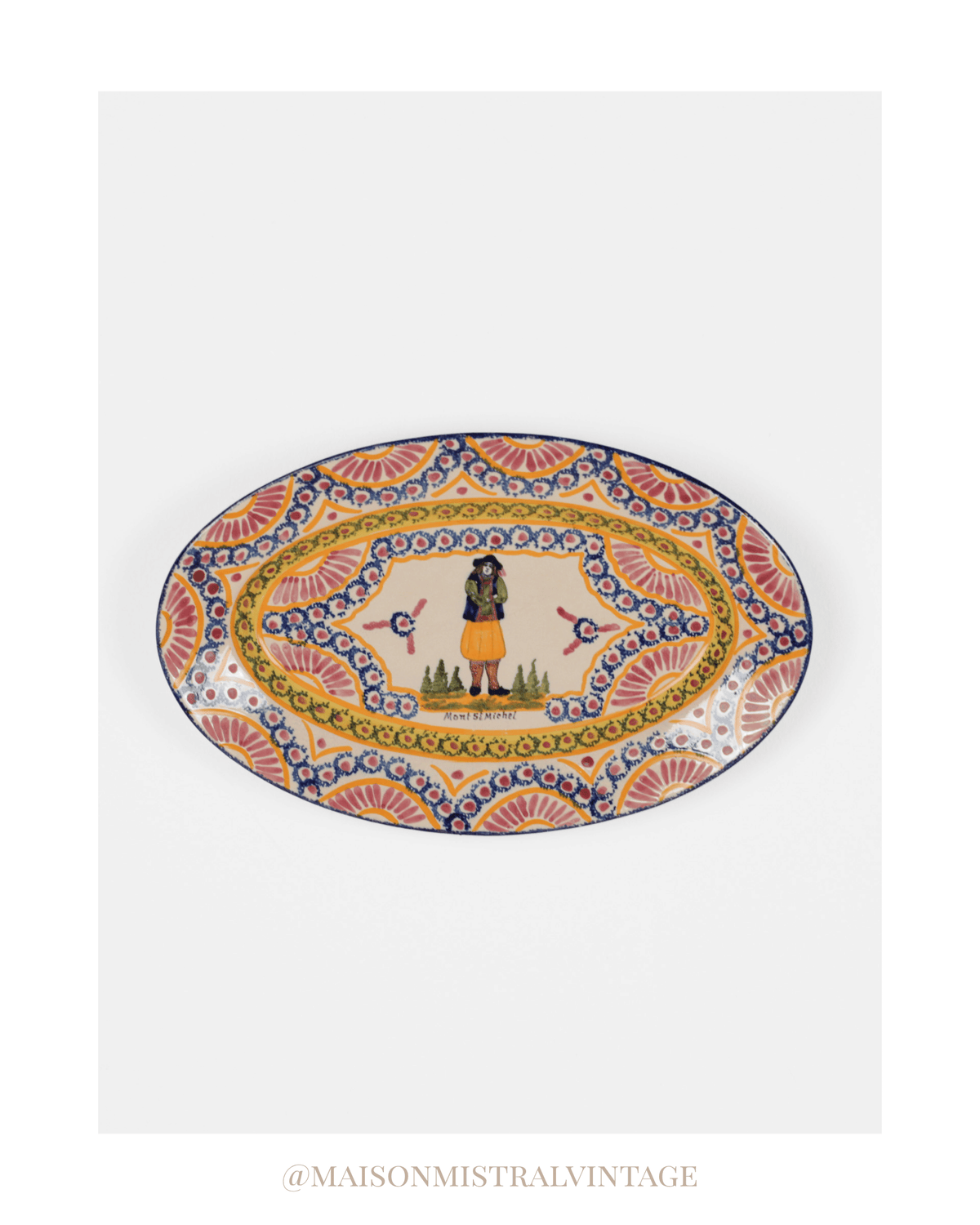 Vintage French Henriot Quimper Oval Platter
