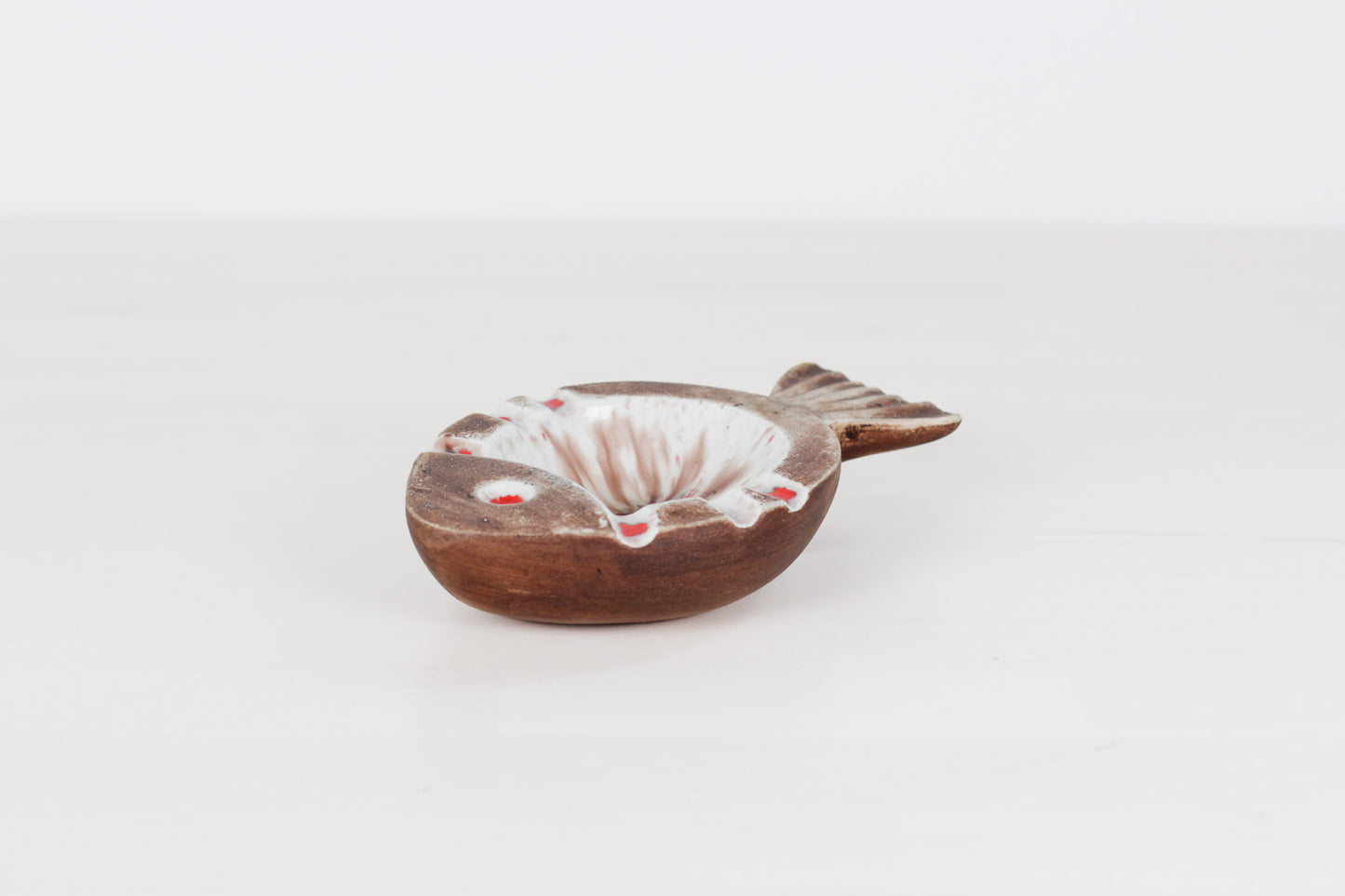 Vintage Vallauris-Style Pottery Fish Ashtray