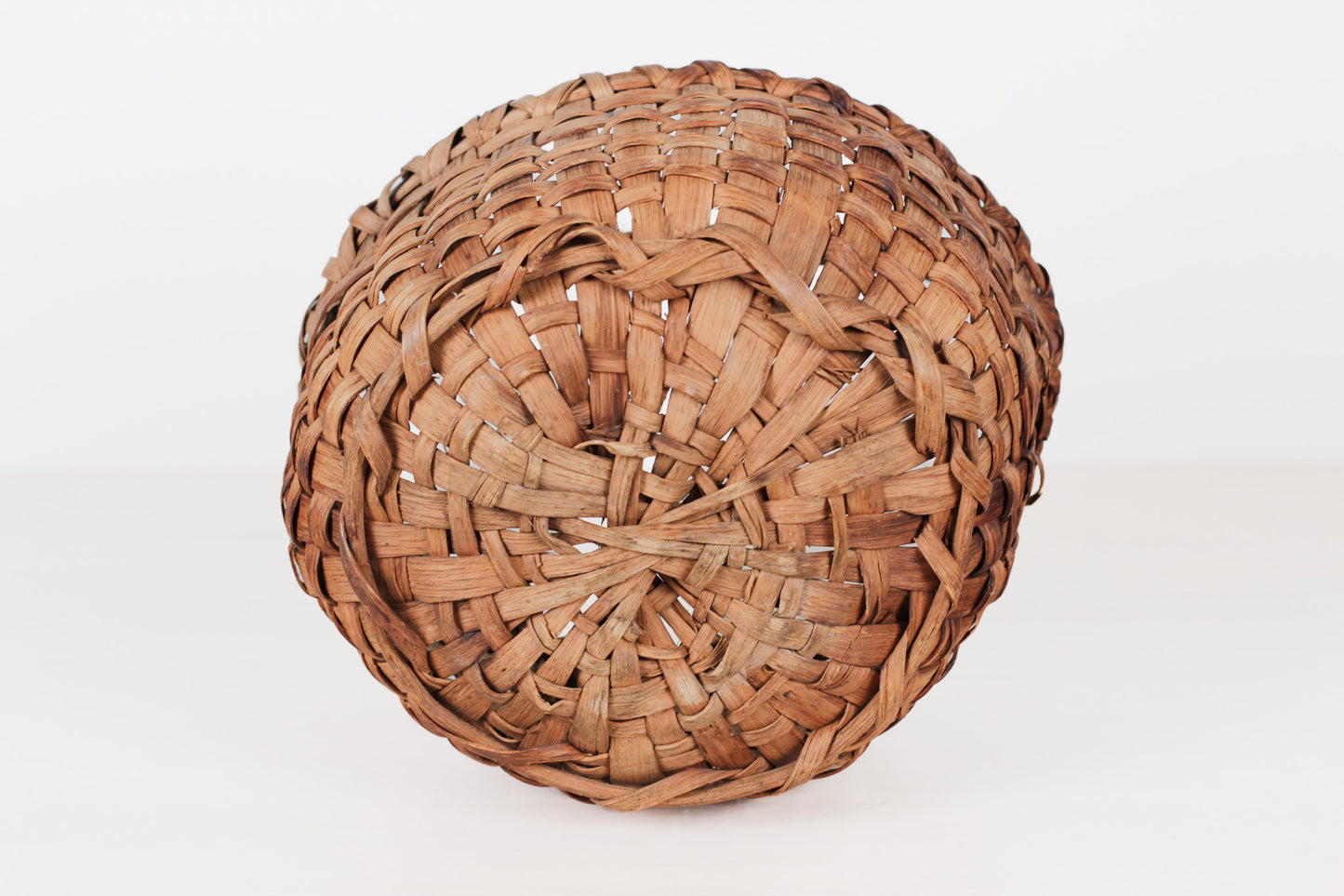 Antique Handwoven American Splint Gathering Basket