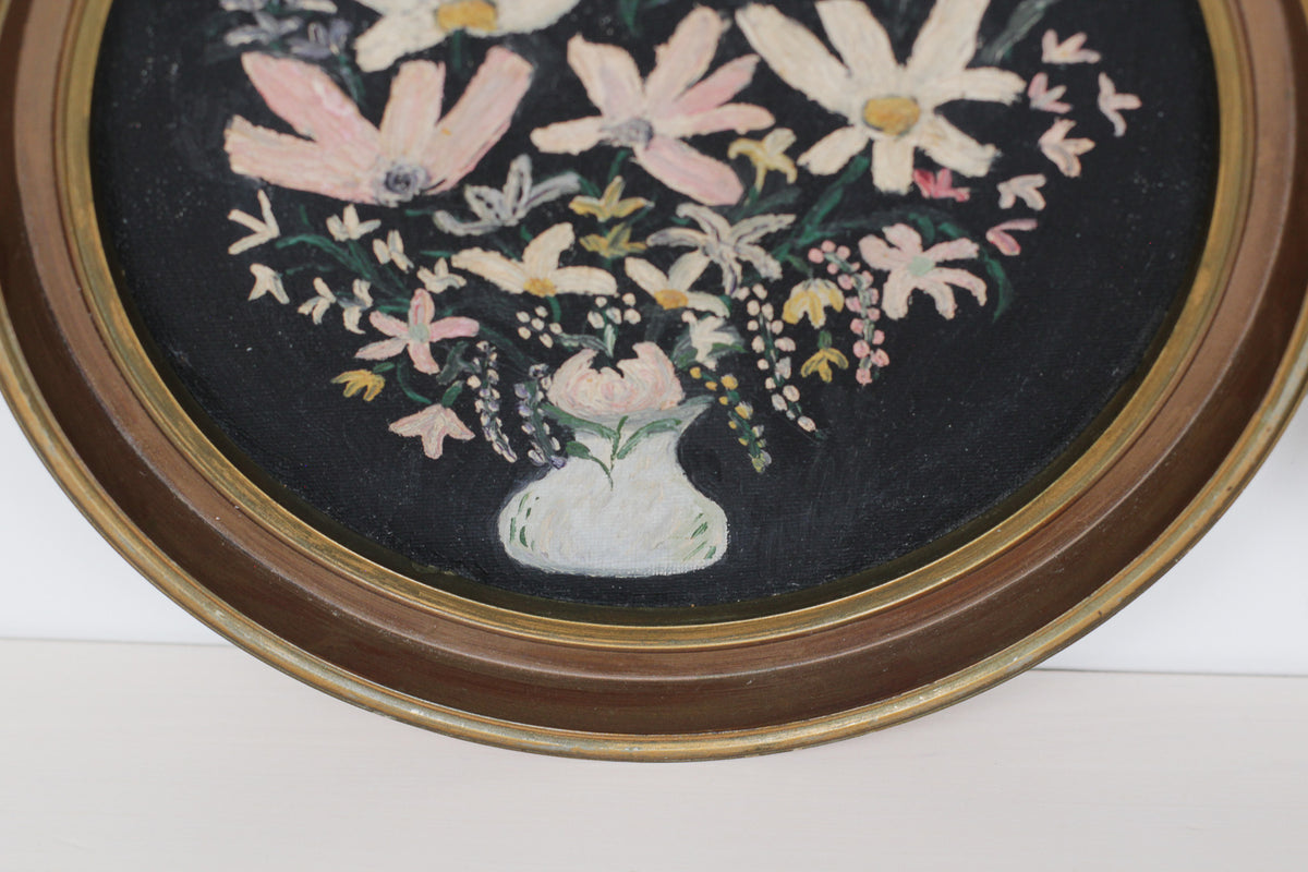 Vintage Moody Floral Oil Paintings