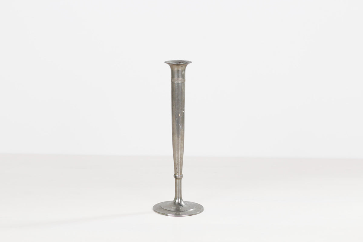 Vintage MCM German Pewter Slender Bud Vase