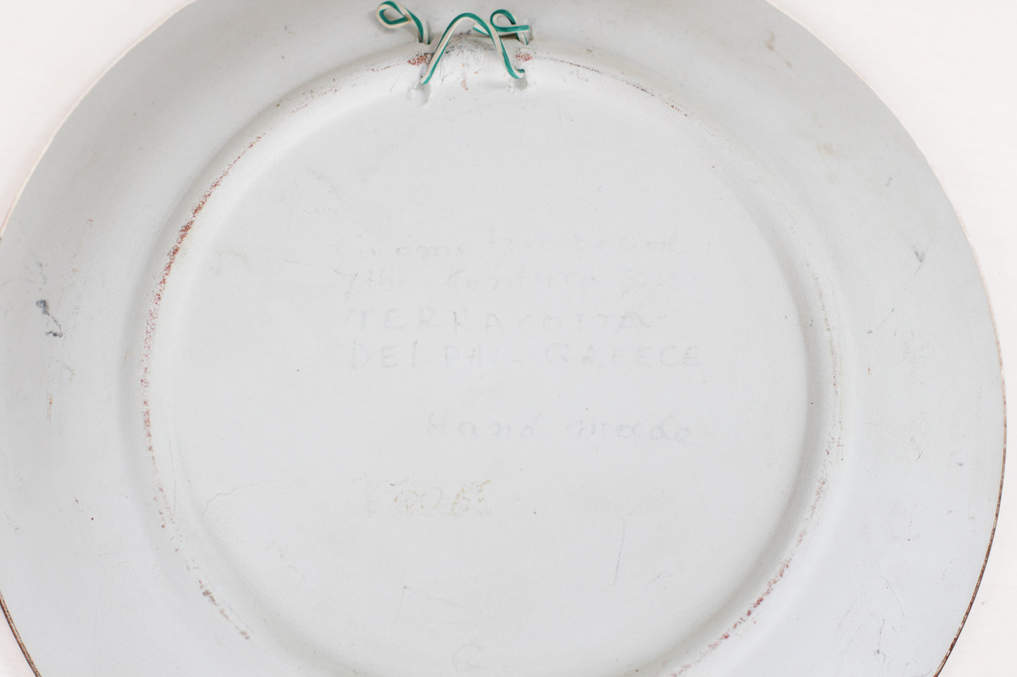 Vintage Hand-Painted Greek Folk Art Wall Plate