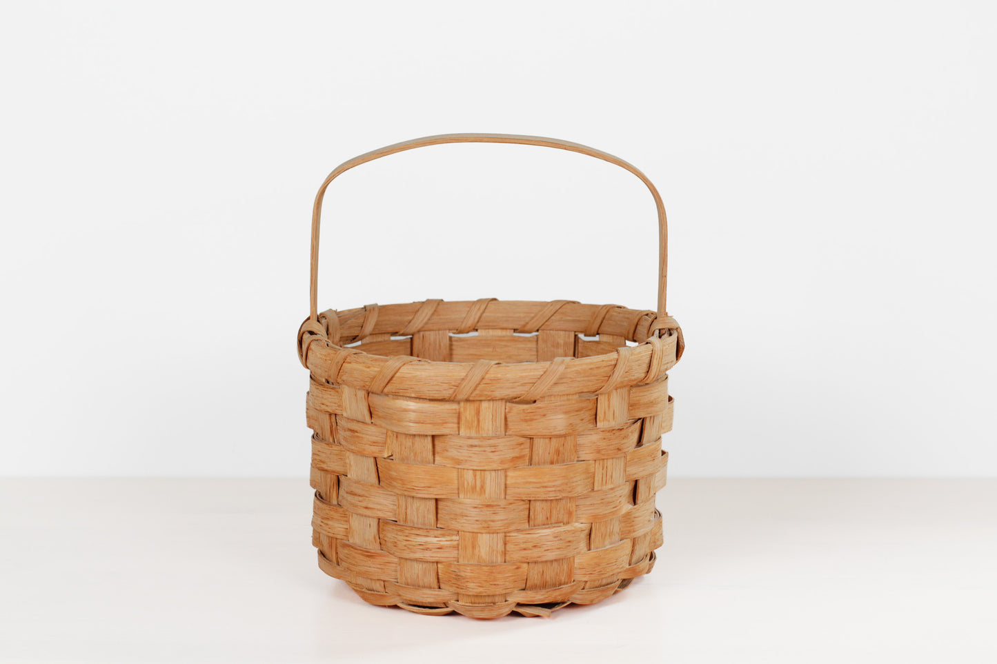 Vintage Handwoven Oak Splint Basket