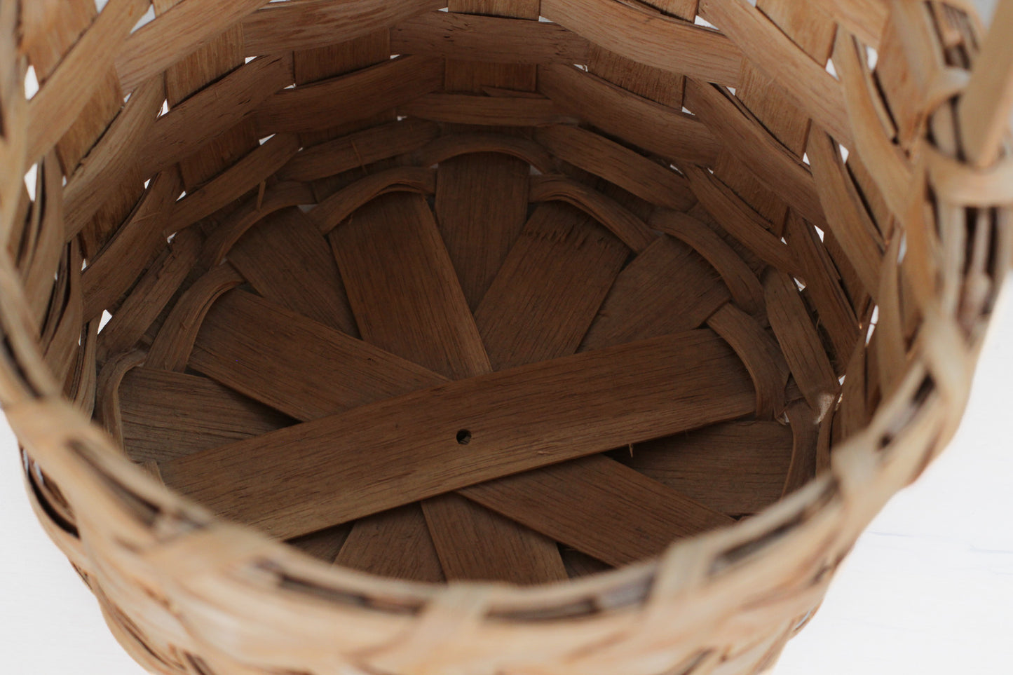 Vintage Handwoven Oak Splint Basket