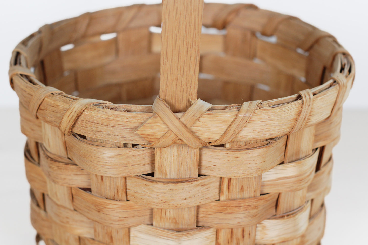 Vintage Handwoven Oak Splint Basket