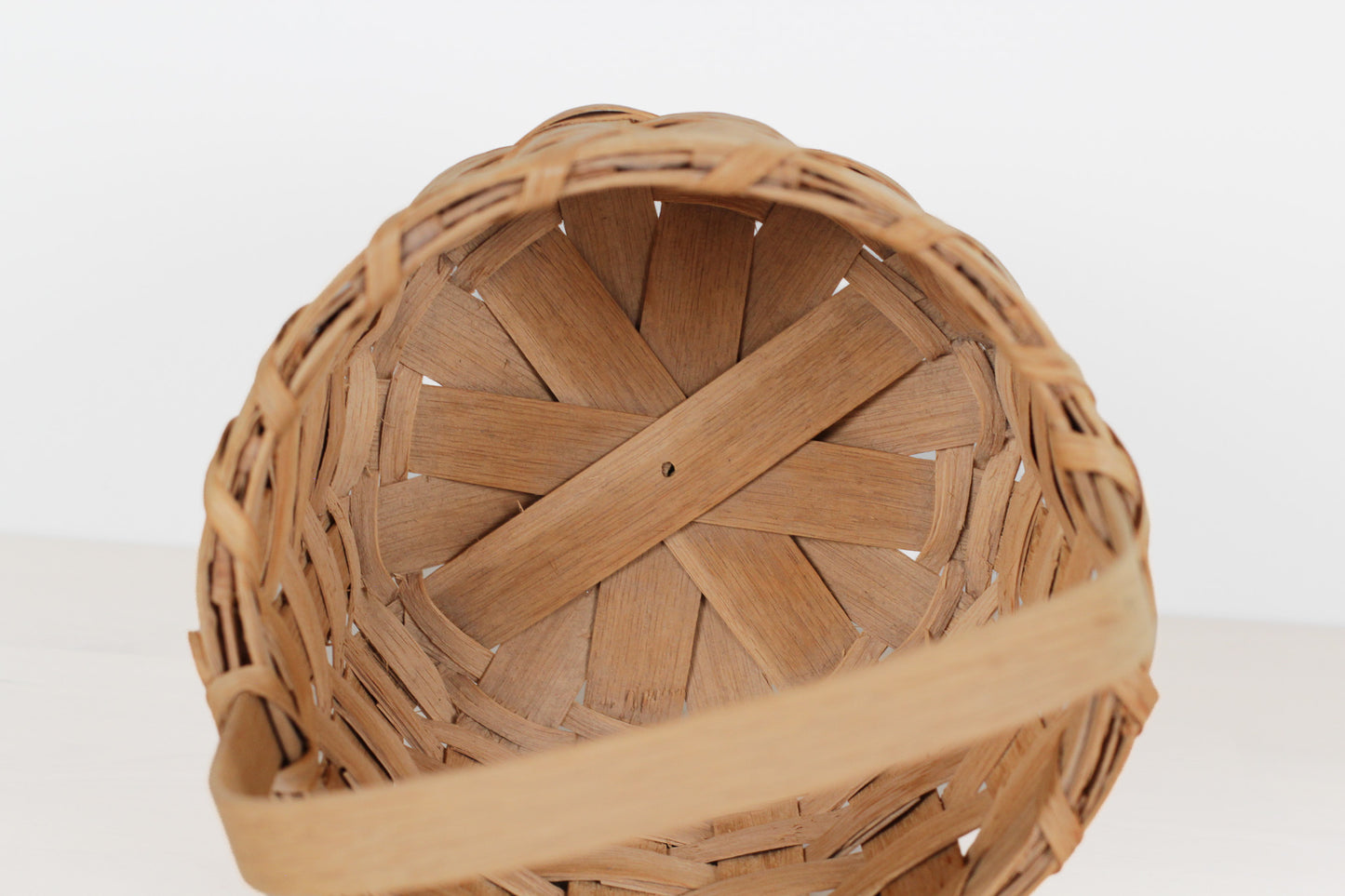 Vintage Handwoven Oak Splint Basket
