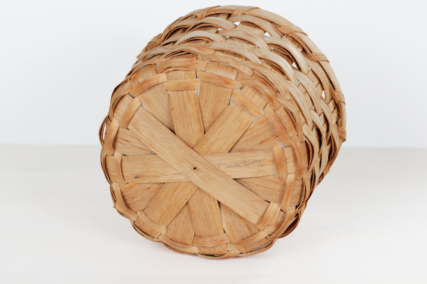 Vintage Handwoven Oak Splint Basket