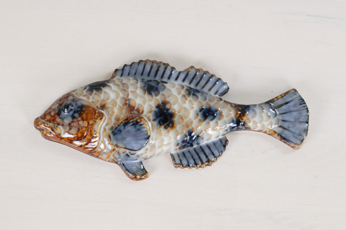 Mid-Century French Majolica Fish Wall Plaques | Vallauris Pottery