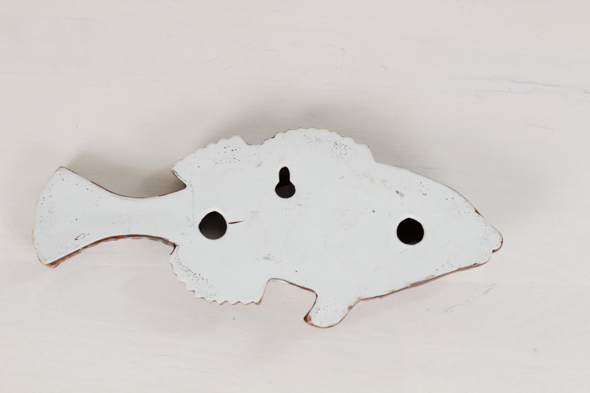 Mid-Century French Majolica Fish Wall Plaques | Vallauris Pottery