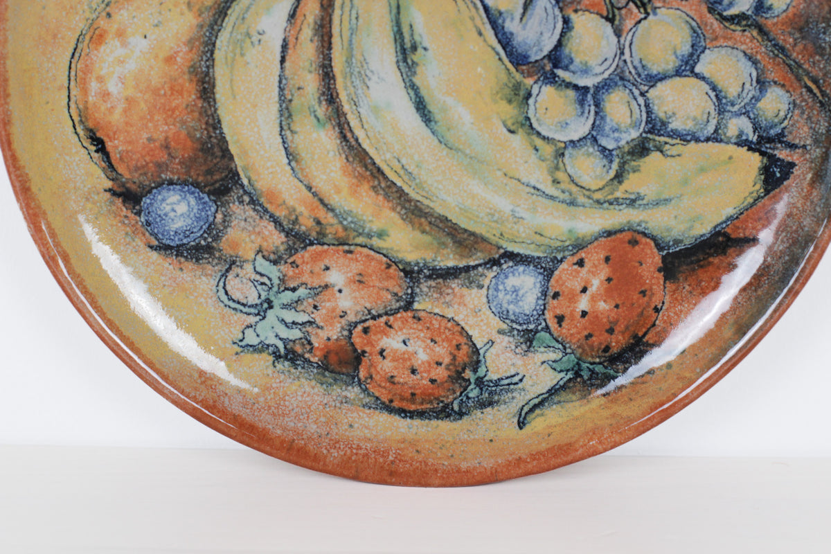 Vintage Signed Capelo Mexican Pottery Plate