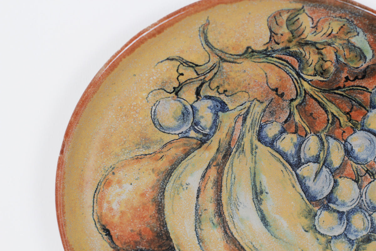 Vintage Signed Capelo Mexican Pottery Plate
