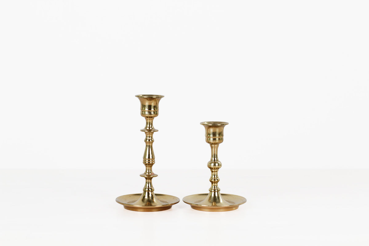 Pair of Vintage Brass Candlesticks