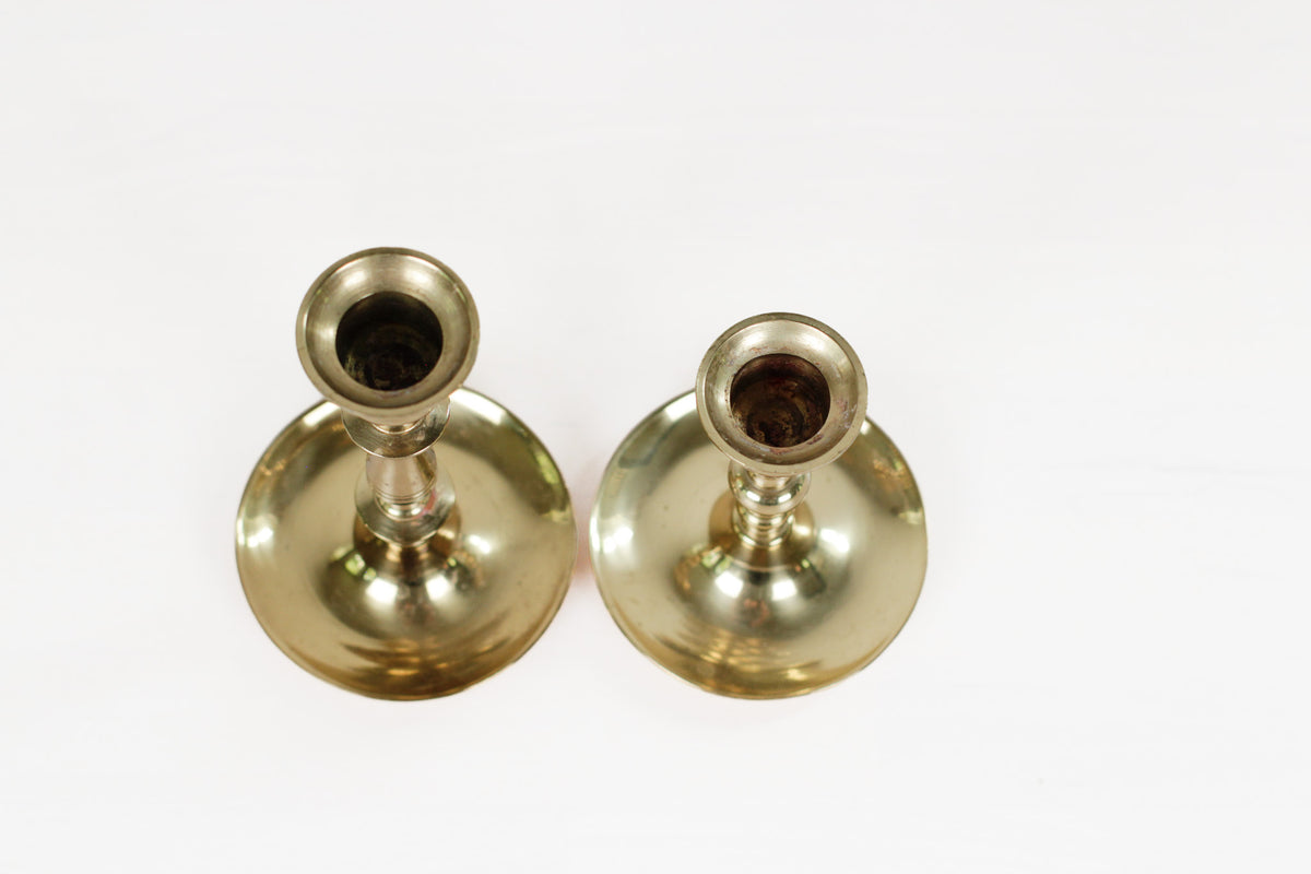 Pair of Vintage Brass Candlesticks