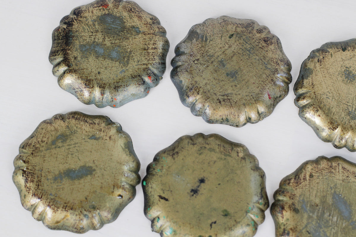 Set of 6 Vintage Italian Florentine Coasters