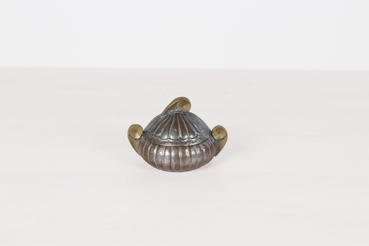 Antique Chinese Copper and Brass Lidded Box