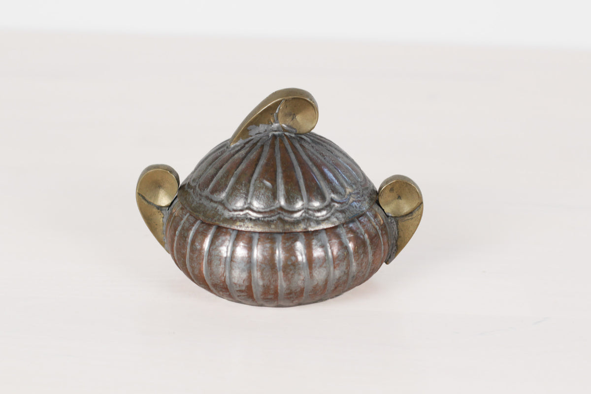 Antique Chinese Copper and Brass Lidded Box