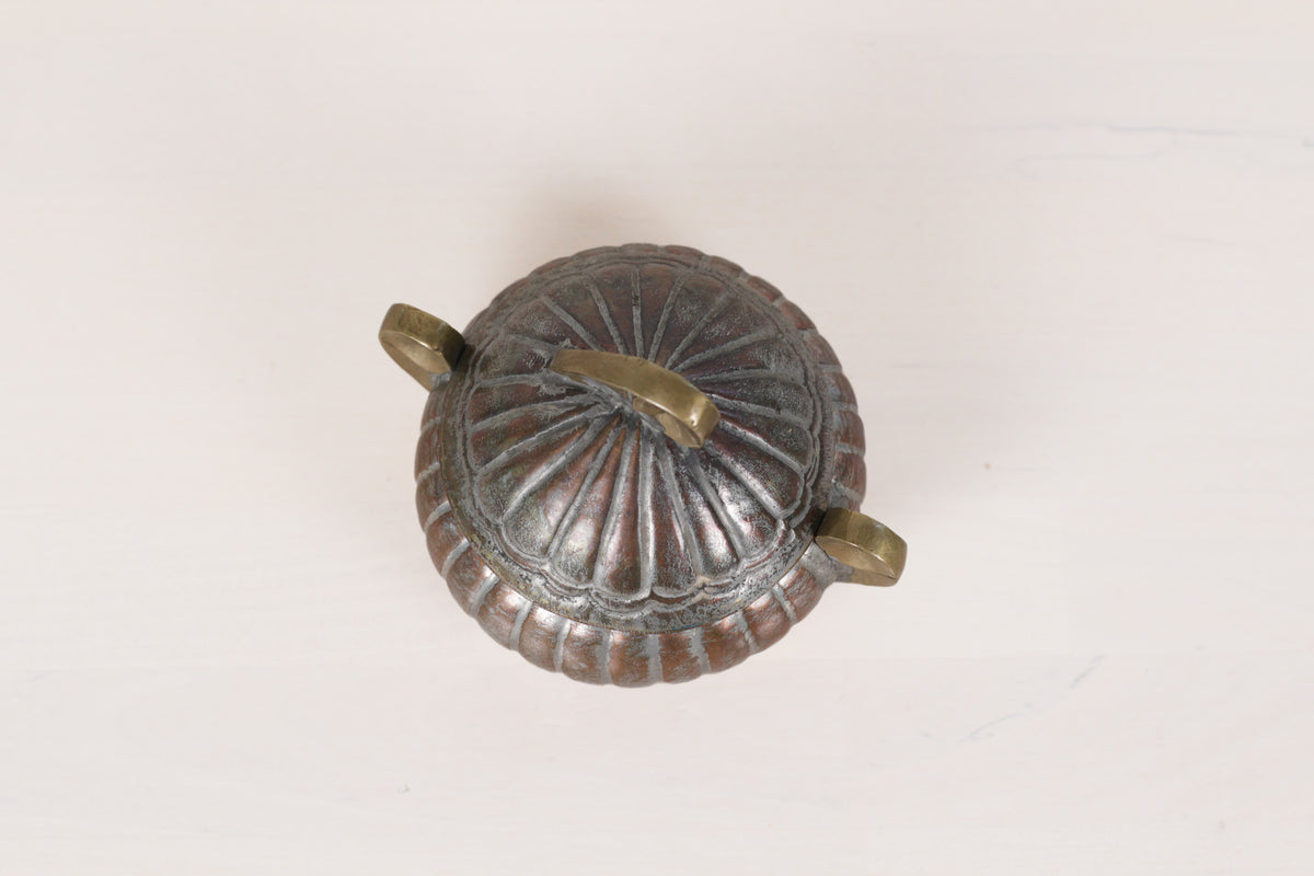 Antique Chinese Copper and Brass Lidded Box