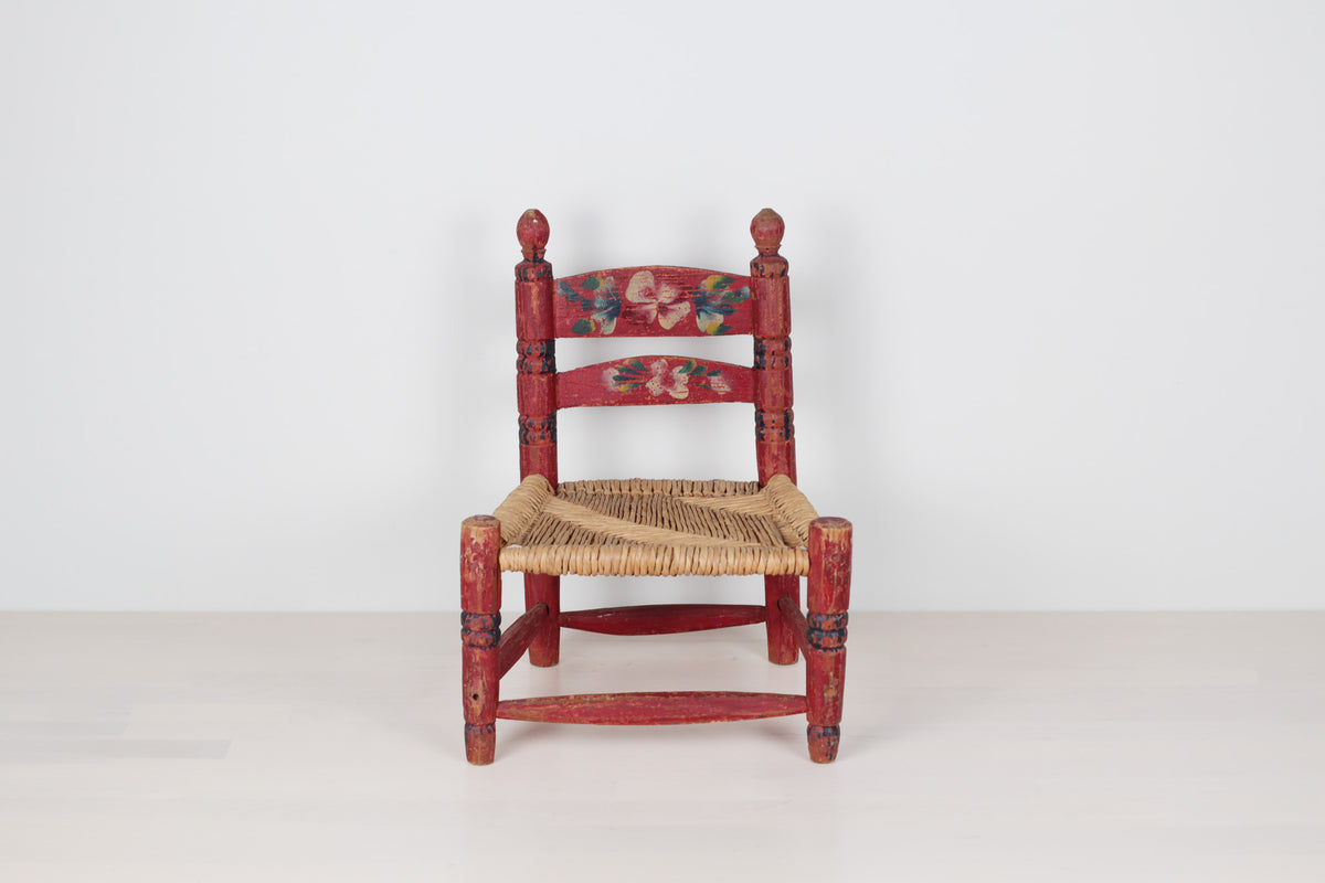 Vintage Mexican Folk Art Child's Chair