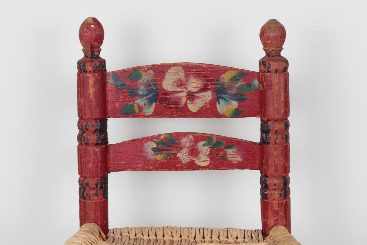 Vintage Mexican Folk Art Child's Chair