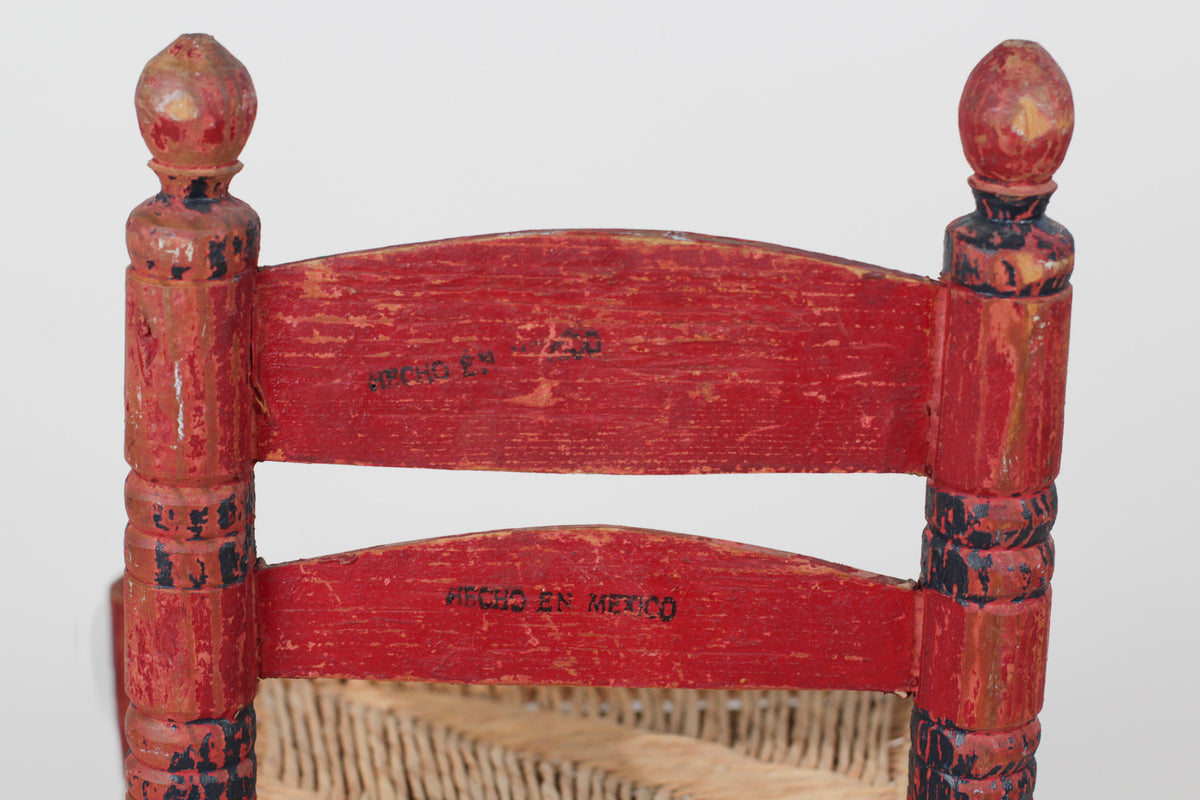 Vintage Mexican Folk Art Child's Chair