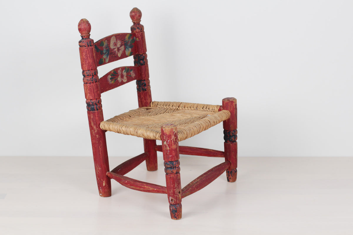 Vintage Mexican Folk Art Child's Chair
