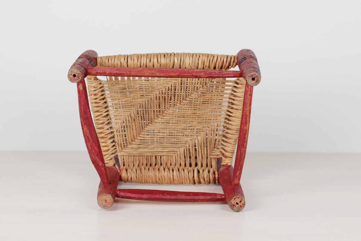Vintage Mexican Folk Art Child's Chair