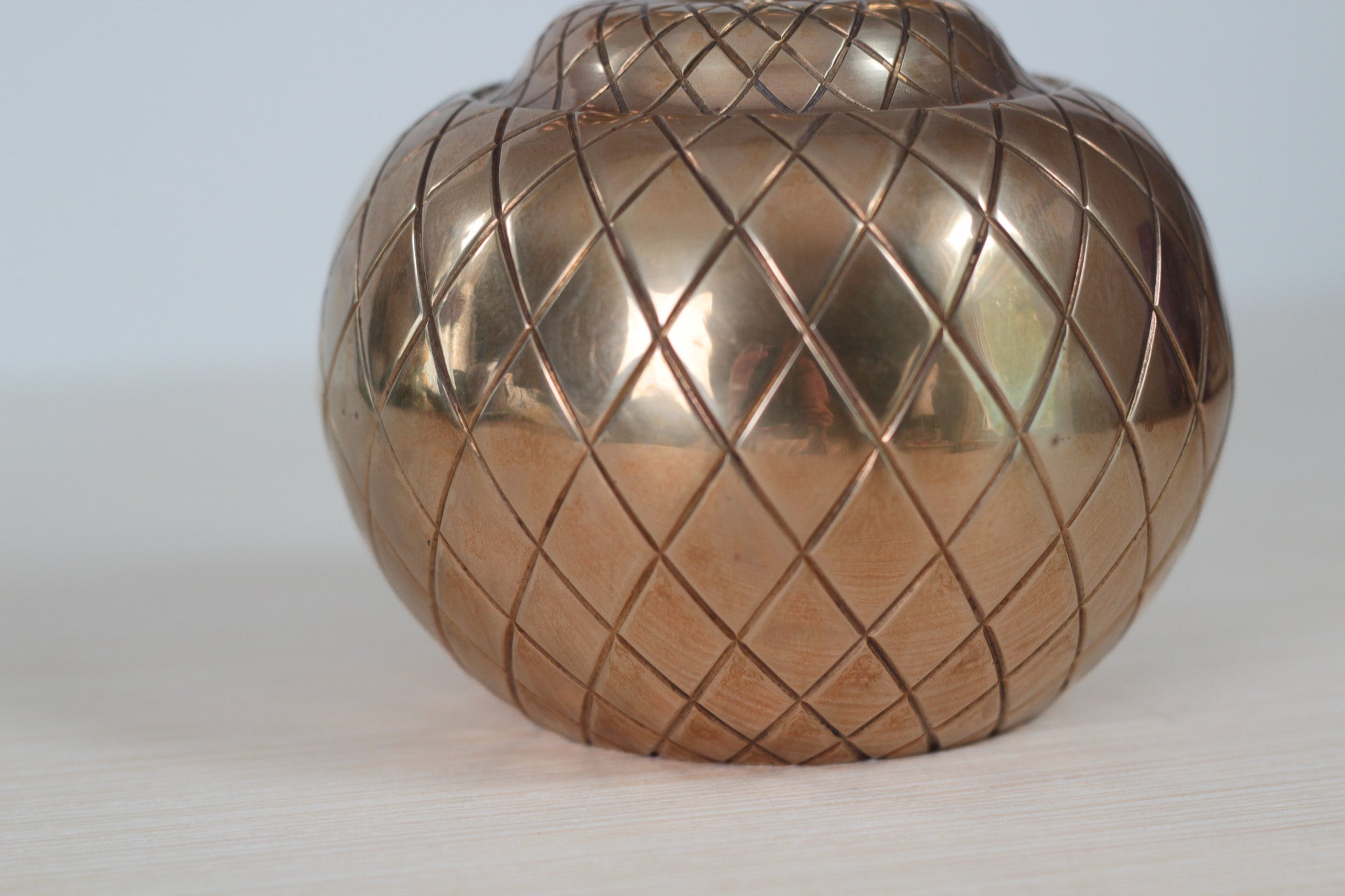Vintage Brass Apple Lidded Box
