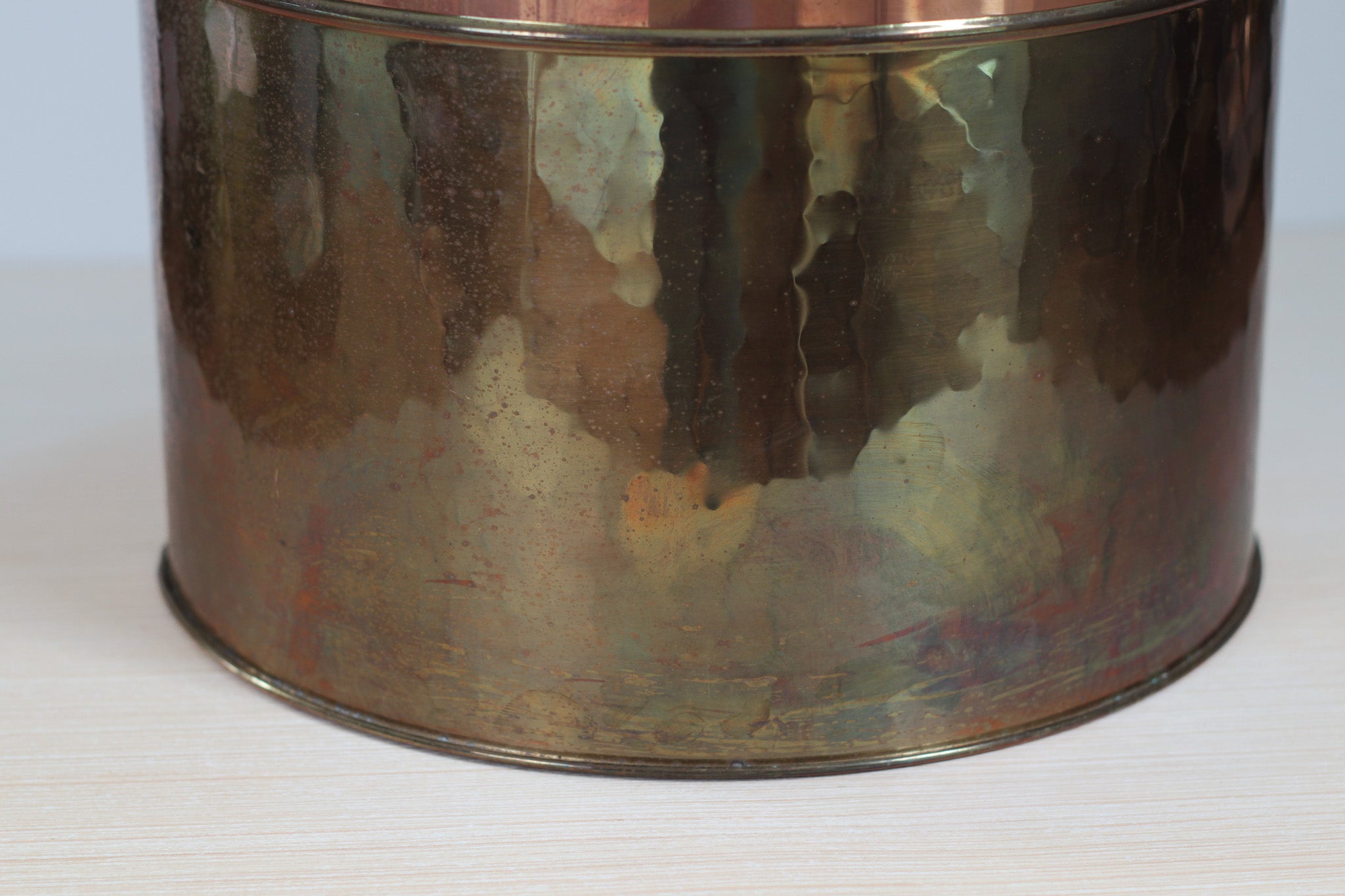Vintage Dutch Hammered Brass & Copper Planter