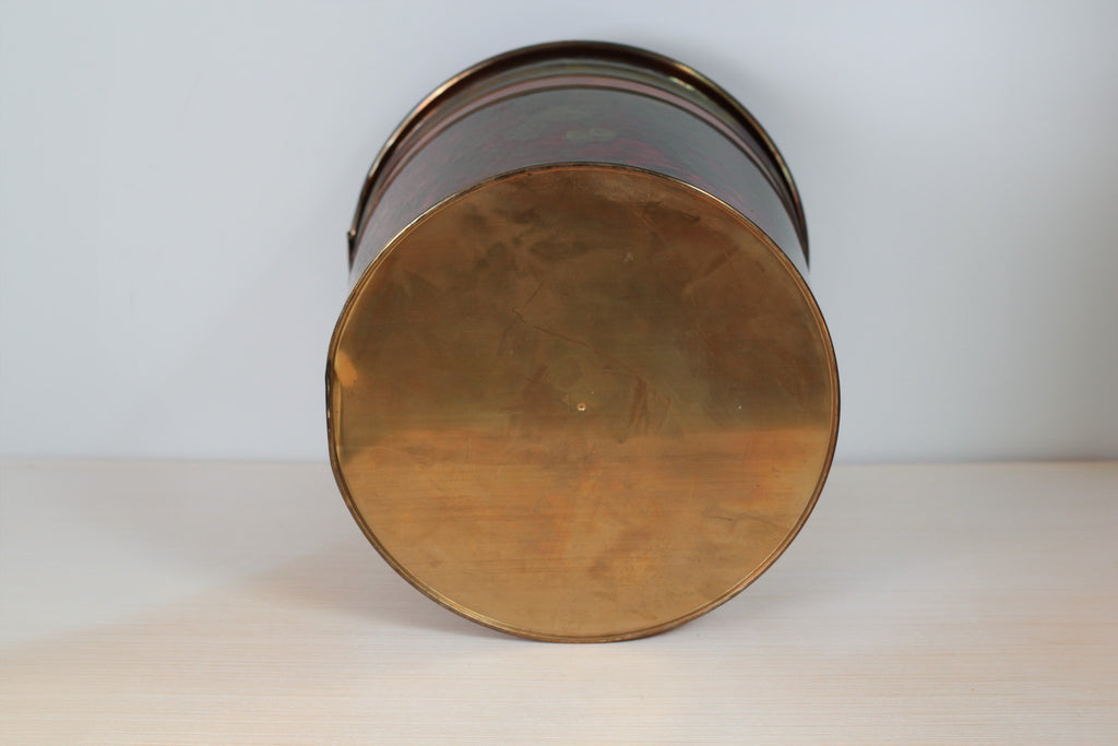 Vintage Dutch Hammered Brass & Copper Planter