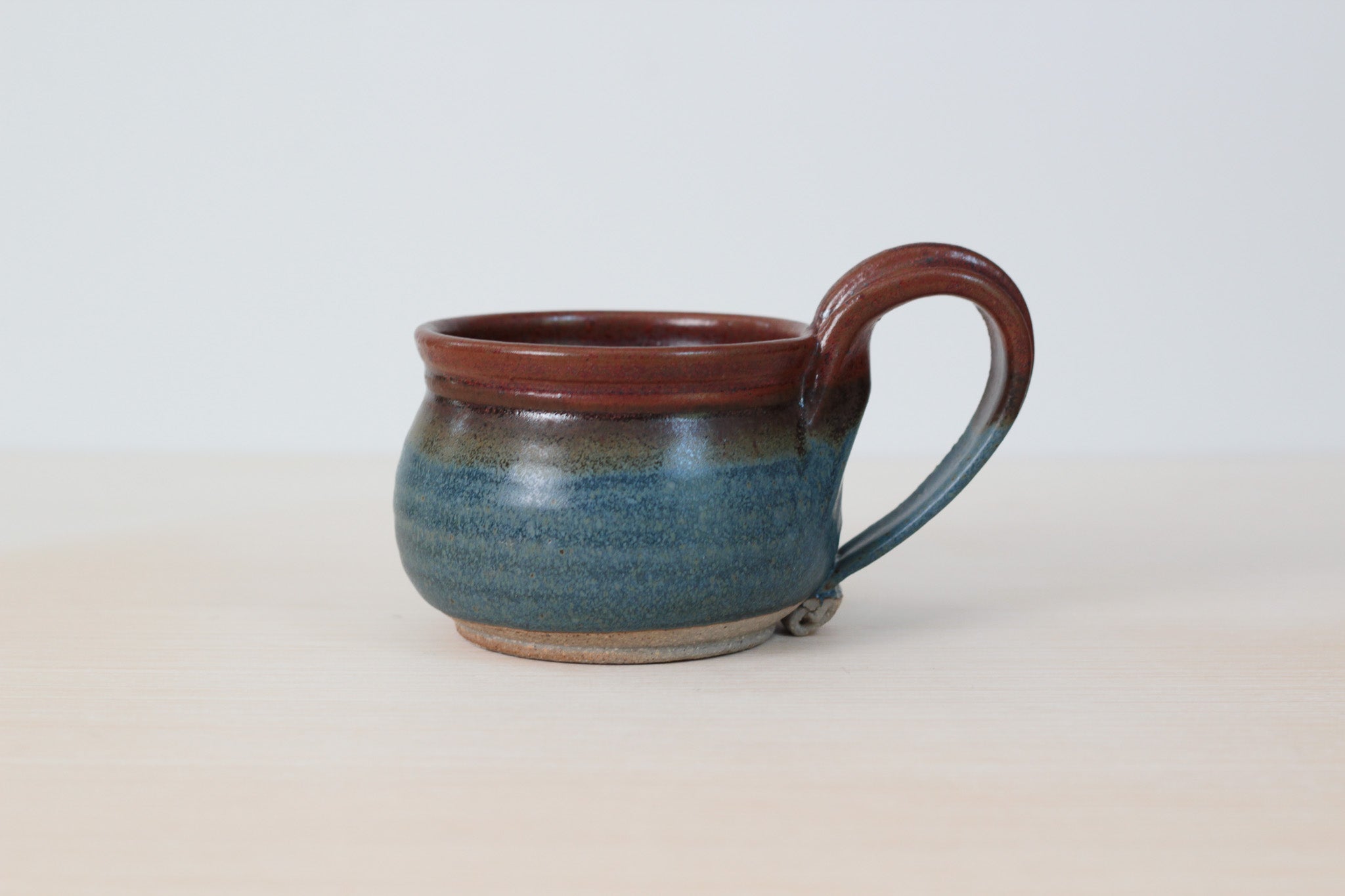 Vintage Studio Pottery Mug or Handled Soup Bowl, Signed by Artist