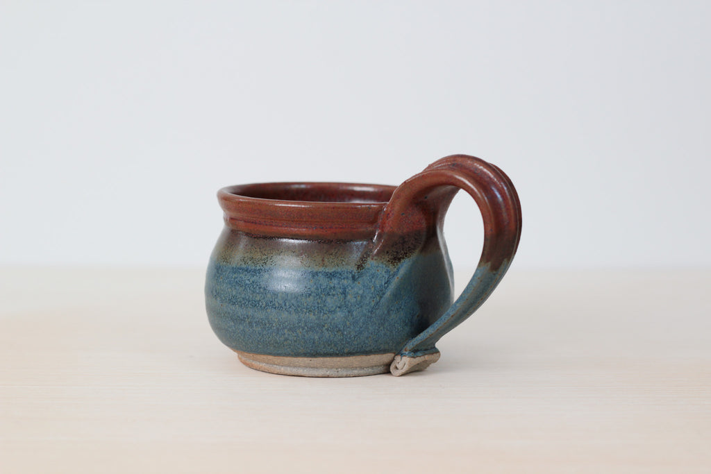 Vintage Studio Pottery Mug or Handled Soup Bowl, Signed by Artist