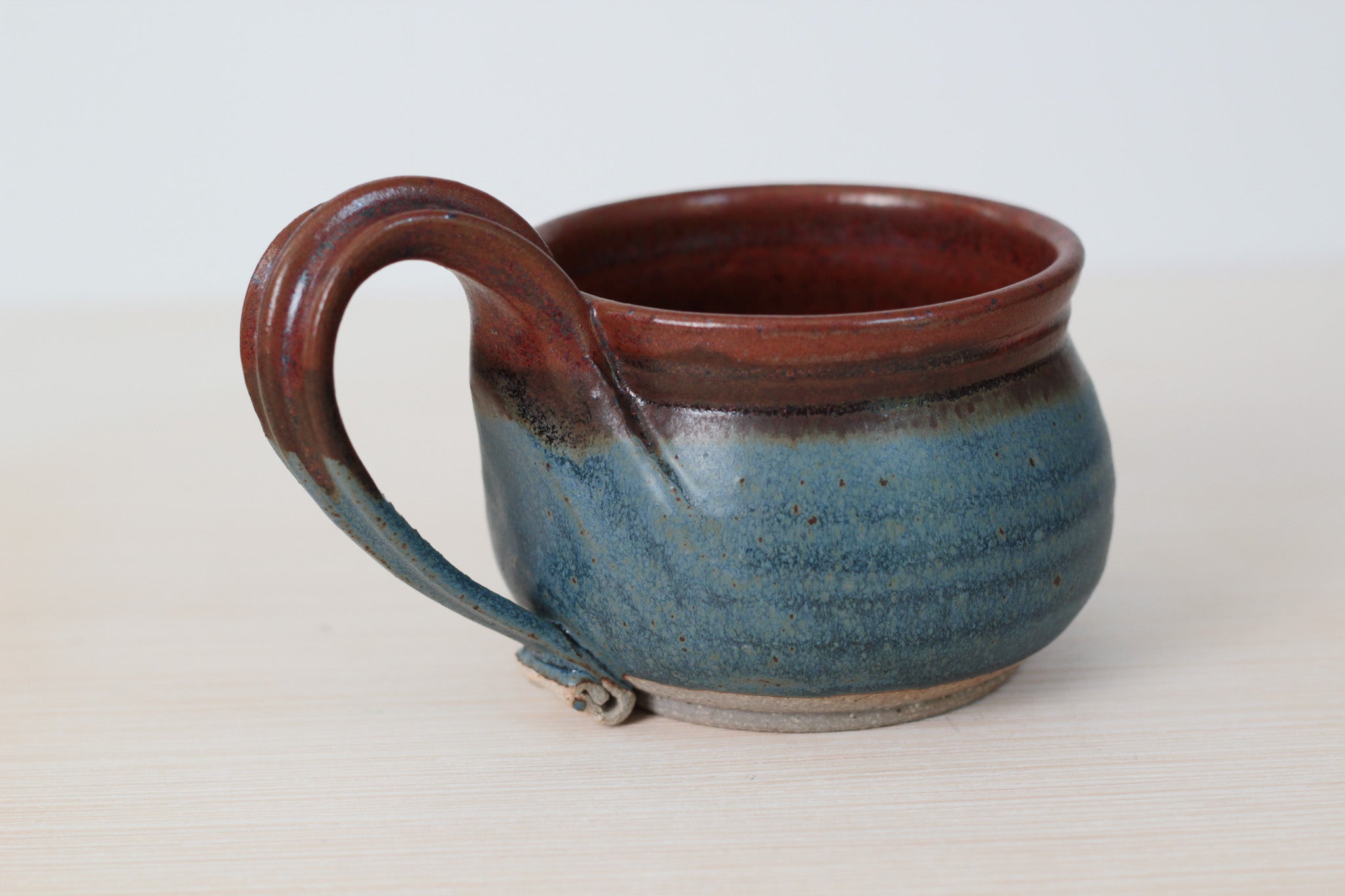 Vintage Studio Pottery Mug or Handled Soup Bowl, Signed by Artist