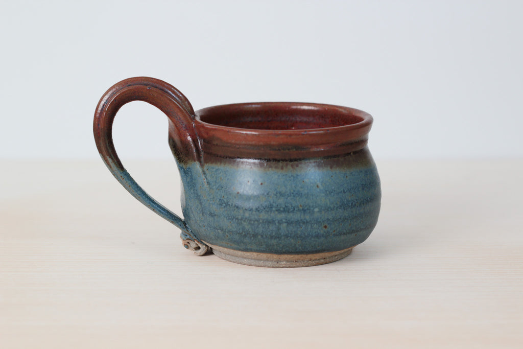 Vintage Studio Pottery Mug or Handled Soup Bowl, Signed by Artist
