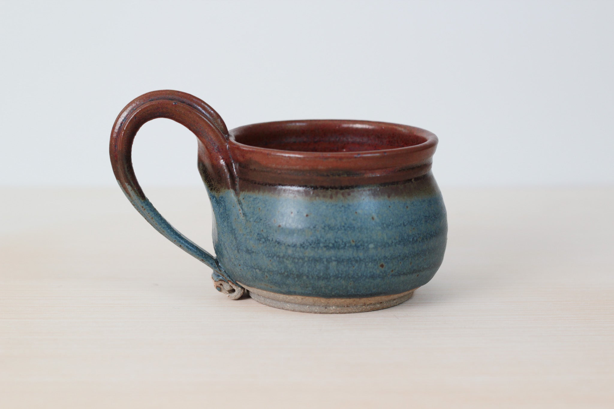 Vintage Studio Pottery Mug or Handled Soup Bowl, Signed by Artist
