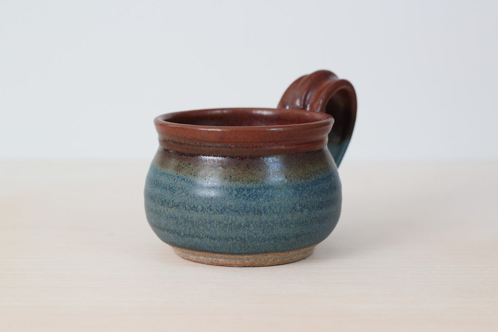 Vintage Studio Pottery Mug or Handled Soup Bowl, Signed by Artist