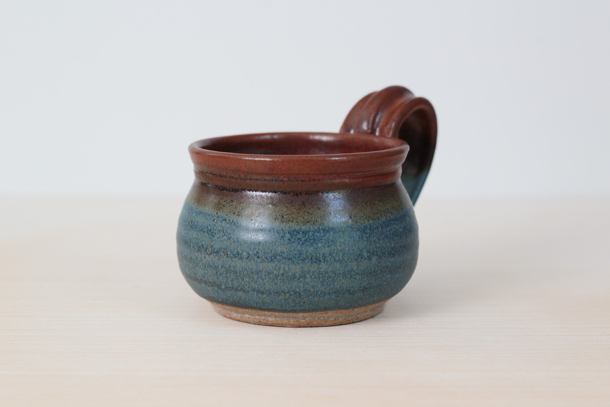 Vintage Studio Pottery Mug or Handled Soup Bowl, Signed by Artist