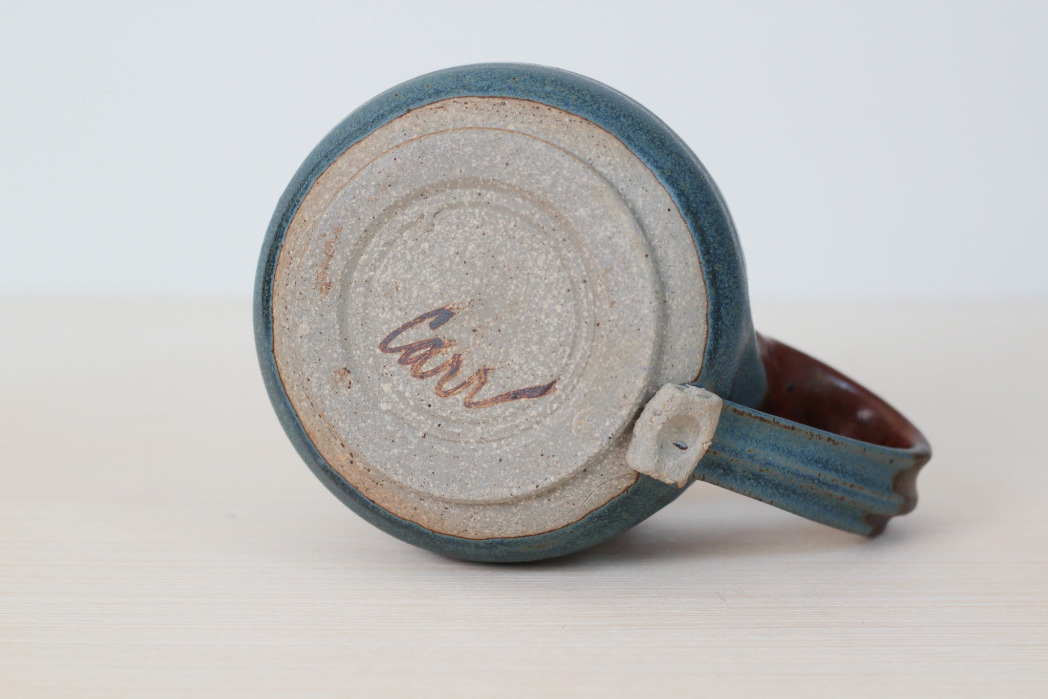 Vintage Studio Pottery Mug or Handled Soup Bowl, Signed by Artist