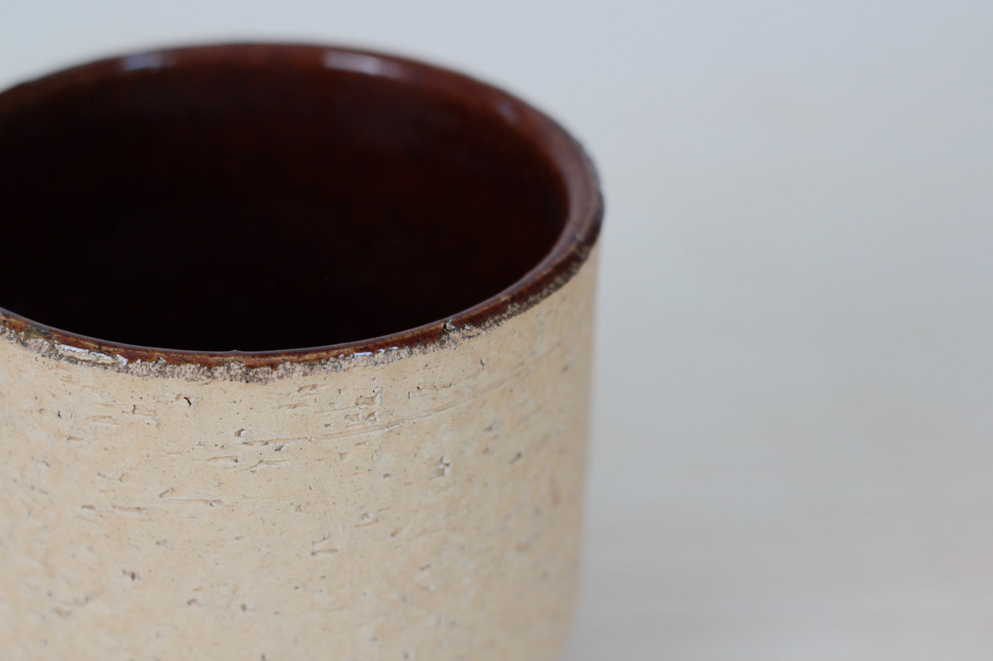 Vintage West German Brutalist Stoneware Pottery Planter