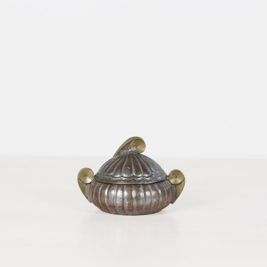 Antique Chinese Copper and Brass Lidded Box
