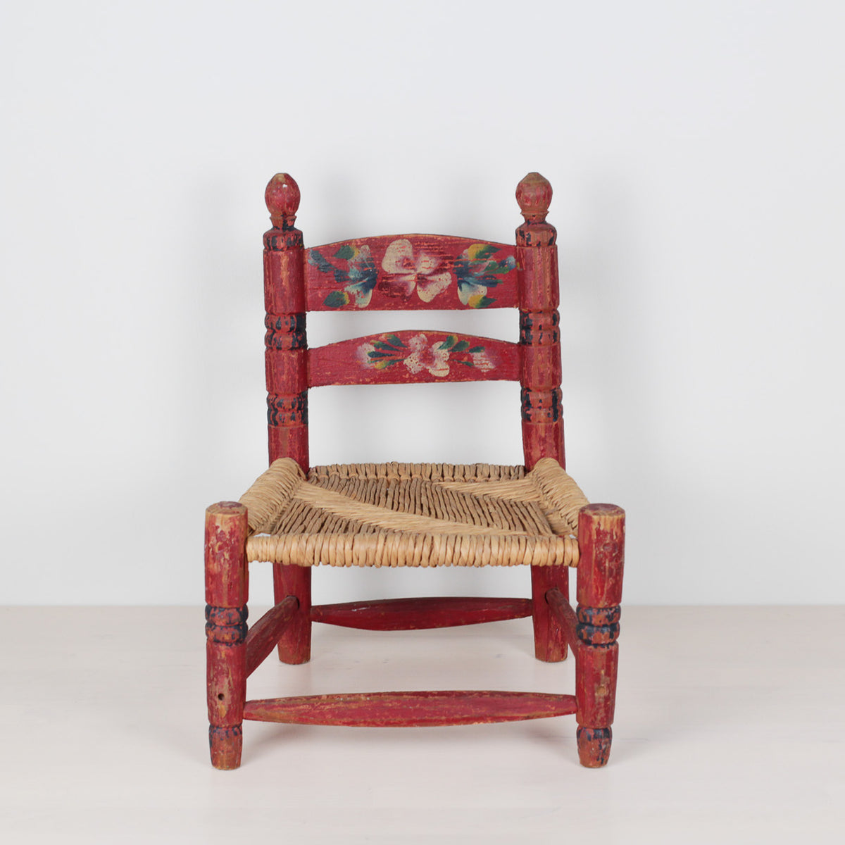 Vintage Mexican Folk Art Child's Chair
