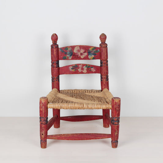 Vintage Mexican Folk Art Child's Chair