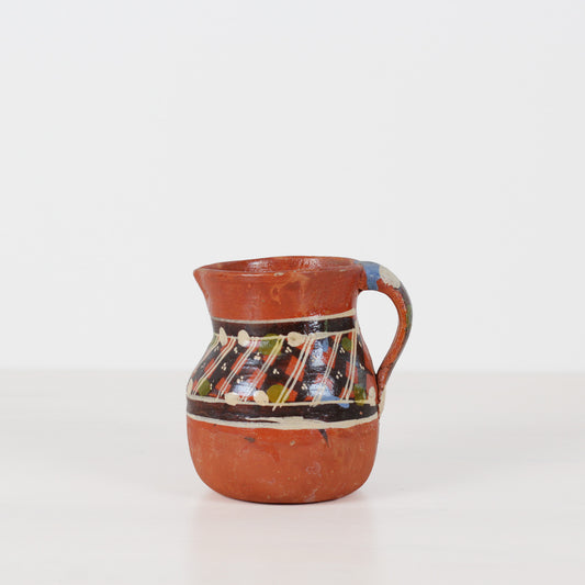 Vintage Mexican Redware Folk Art Pitcher