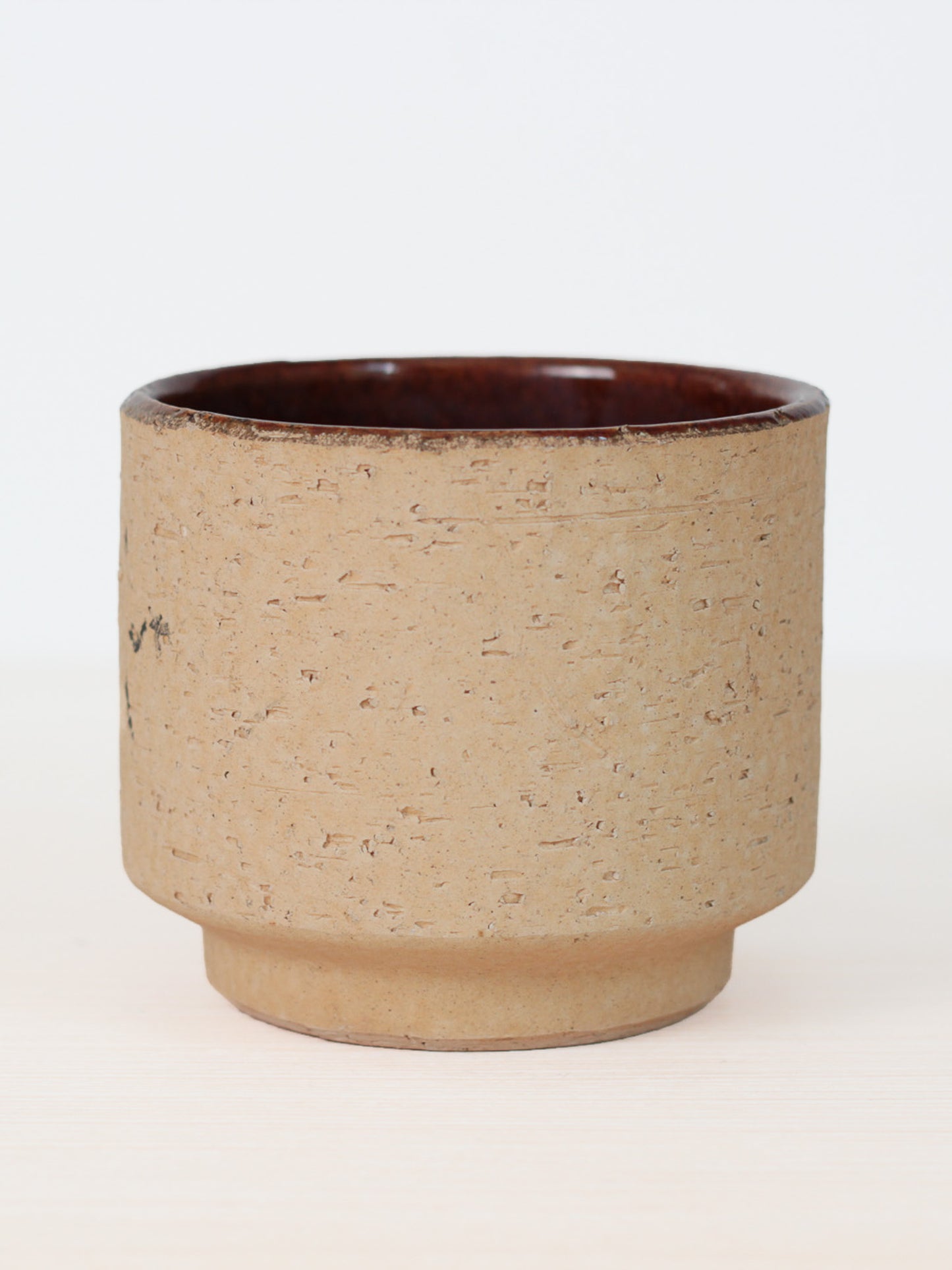 Vintage West German Brutalist Stoneware Pottery Planter