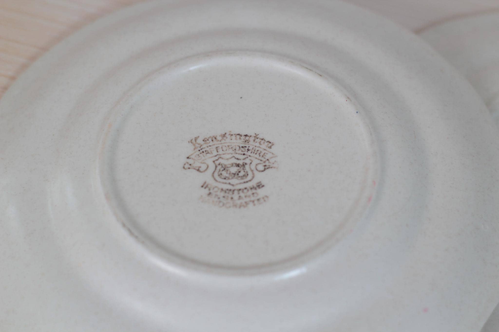 Pair of Vintage Blue Floral Staffordshire Ironstone Plates