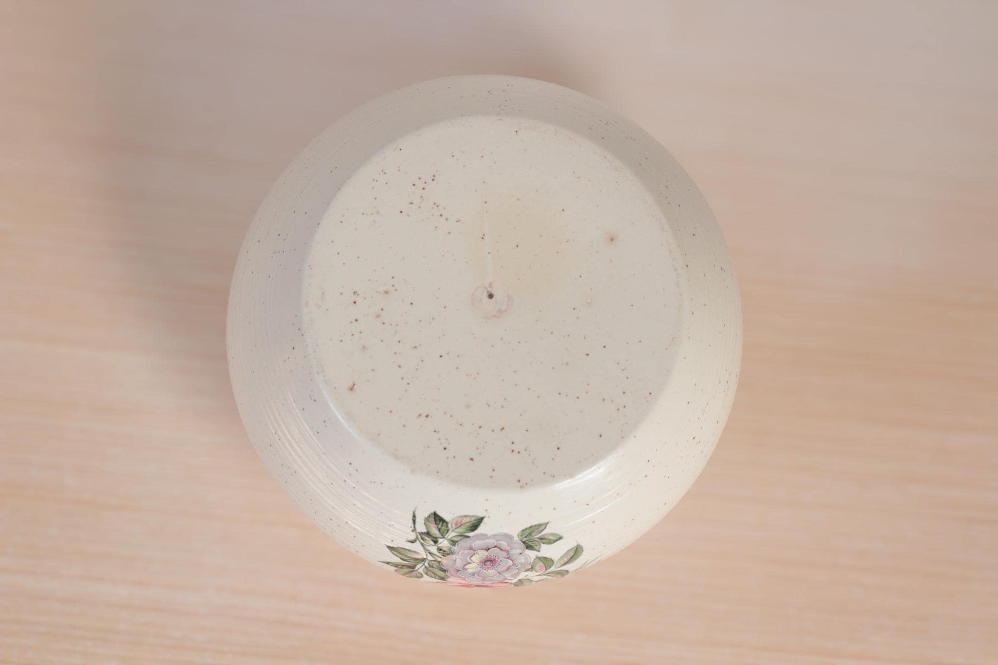 Vintage Ceramic Planter with Floral Motif