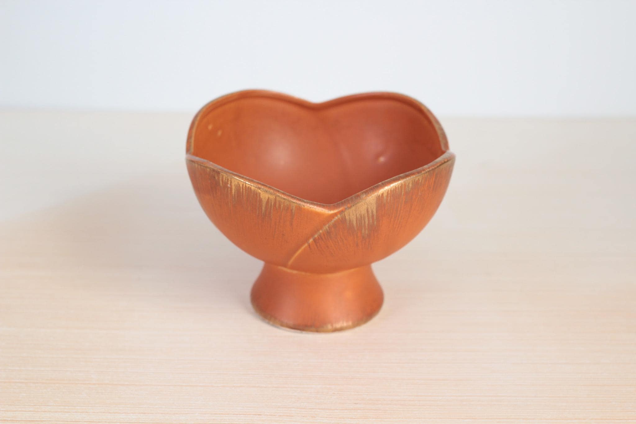 Vintage 1963 Sun Glo Ceramic Pedestal Bowl by INARCO