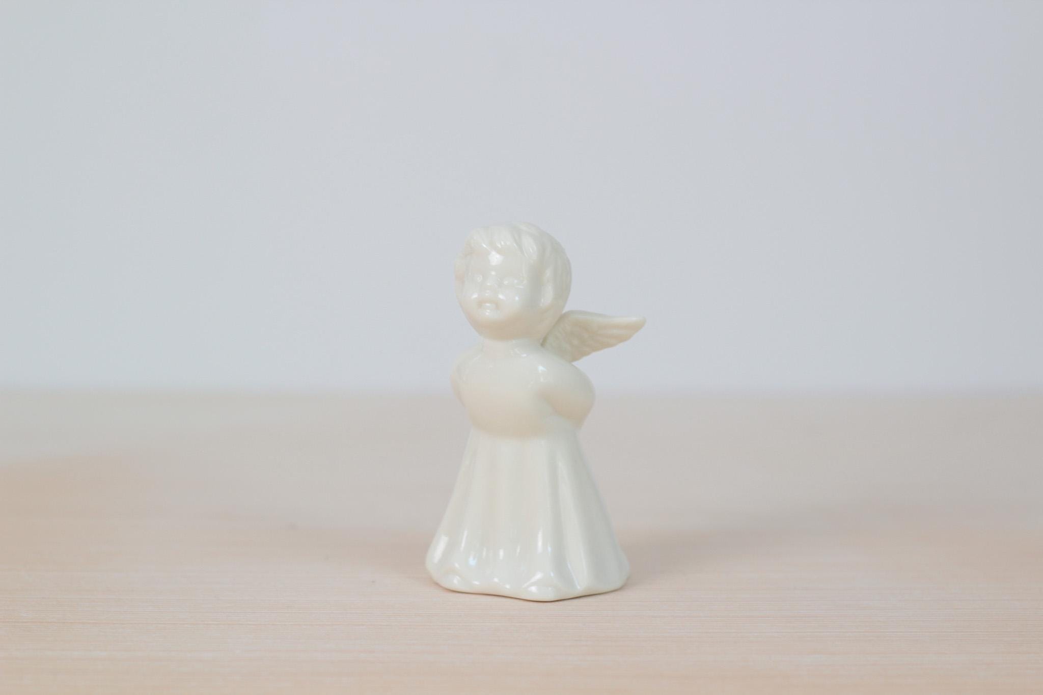 Vintage White Porcelain Angel Figurine