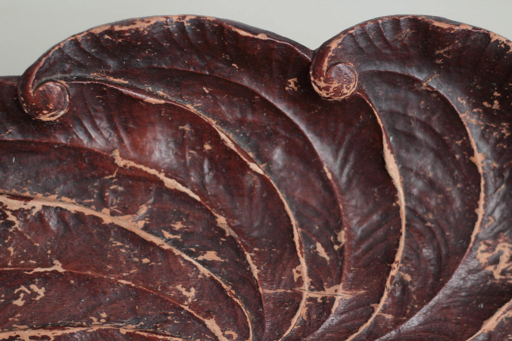 Vintage SyrocoWood Tray Flower Design