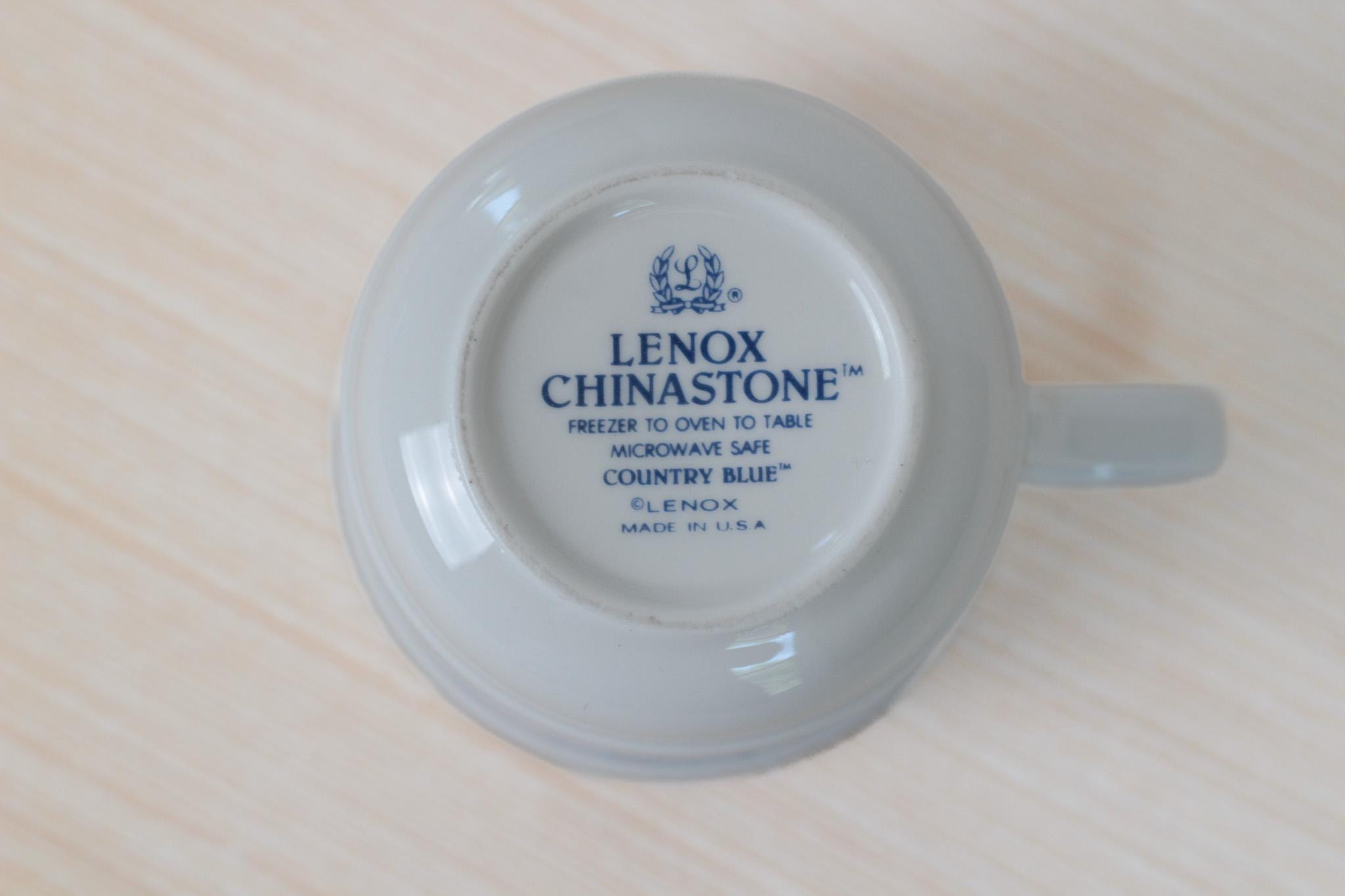 Vintage Lenox Chinastone Country Blue Tea Cup